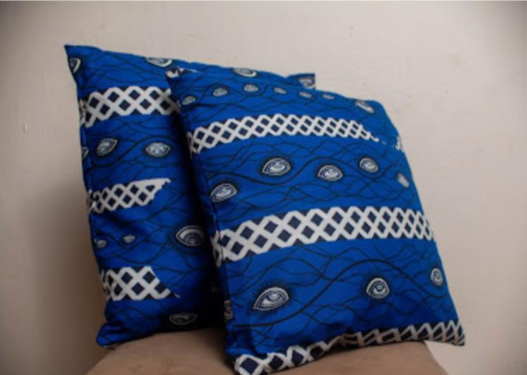 Cushion Cover 7004 - Blue/White