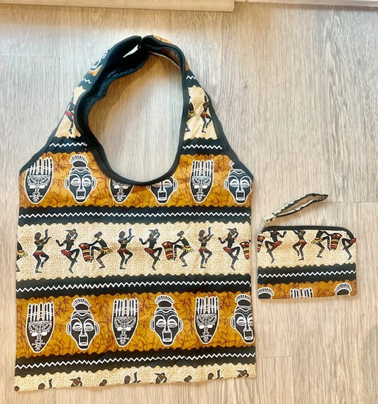 African Print Tote